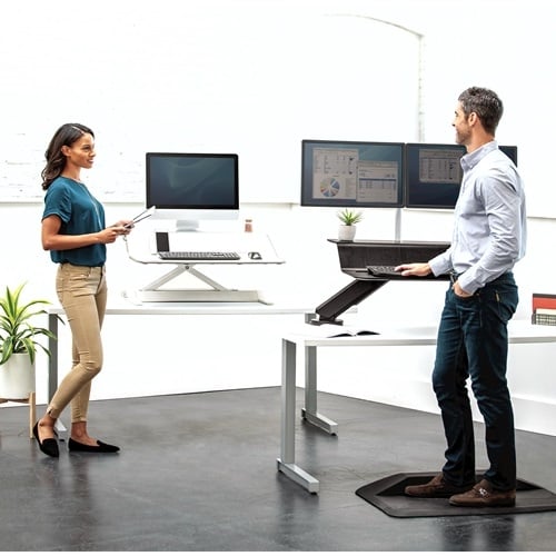 Fellowes Lotus RT White Single Display Sit-Stand Workstation - 8081701