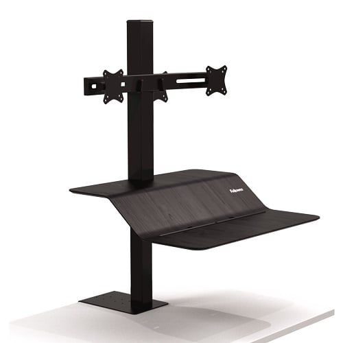 Fellowes Lotus VE Black Dual Display Sit-Stand Workstation - 8082001
