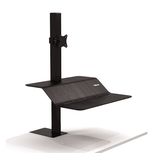 Fellowes Lotus VE Black Single Display Sit-Stand Workstation - 8080101