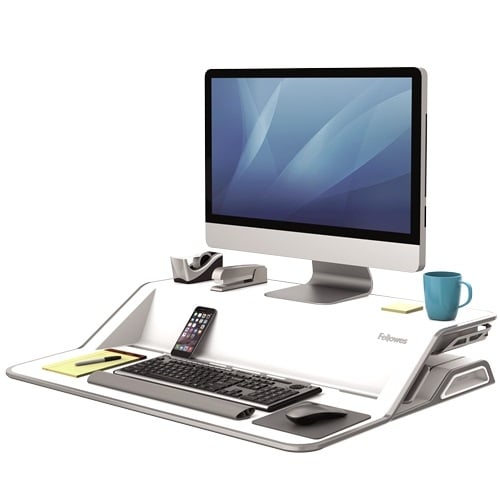 Fellowes Lotus White Sit-Stand Workstation - 9901