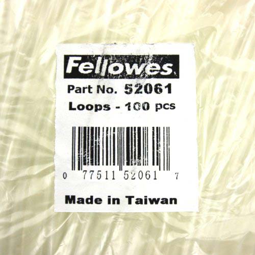 Fellowes Luggage Tag Loops - 100pk