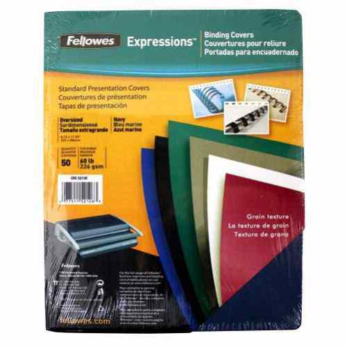 Fellowes Navy Grain Binding Covers