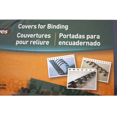 Fellowes Navy Grain Letter Size Binding Covers 200pk - 52125