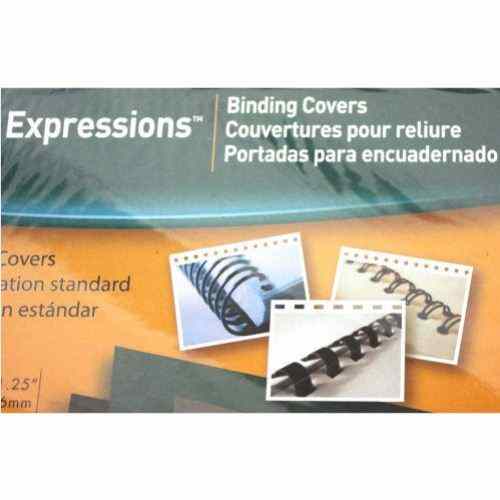 Fellowes Navy Grain Oversize Binding Covers 200pk - 52136