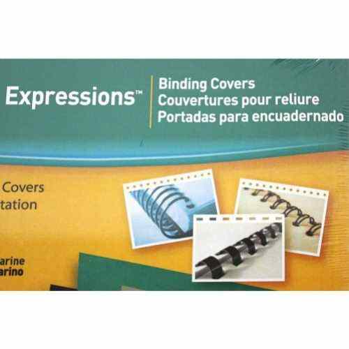 Fellowes Navy Grain Oversize Binding Covers 50pk - 52126