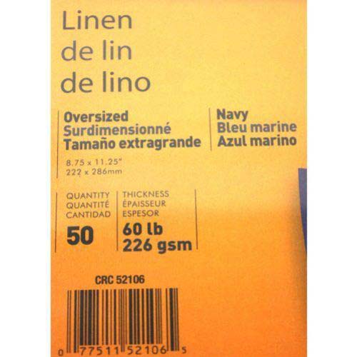 Fellowes Navy Linen Oversize Binding Covers - 50pk