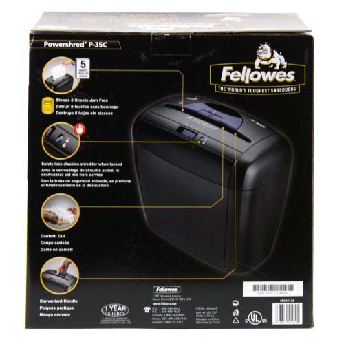 Fellowes P-35C Deskside Cross Cut Paper Shredder - 3213501