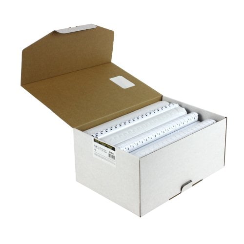 Fellowes Premium 1-1/2" White Plastic Binding Combs 50pk - 52421