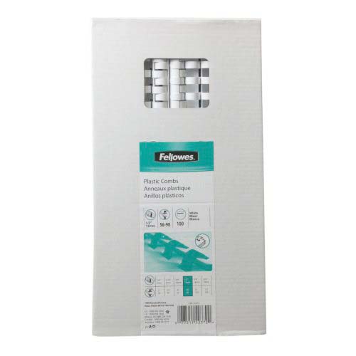 Fellowes Premium 1/2" White Plastic Binding Combs 100pk - 52372