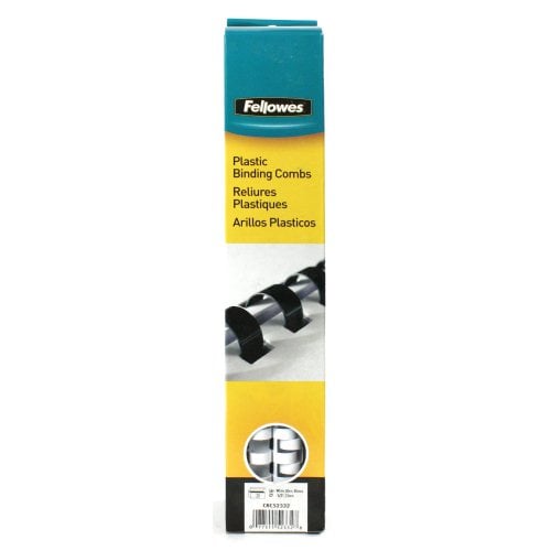 Fellowes Premium 1/2" White Plastic Binding Combs 25pk - 52332
