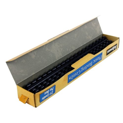 Fellowes Premium 1/4" Navy Blue Plastic Binding Combs 25pk