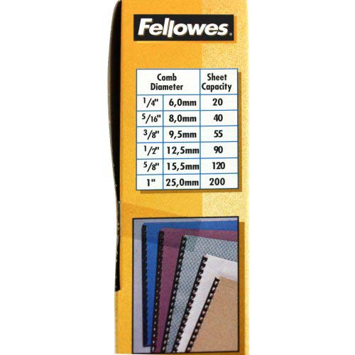 Fellowes Premium 1/4" Navy Blue Plastic Binding Combs 25pk