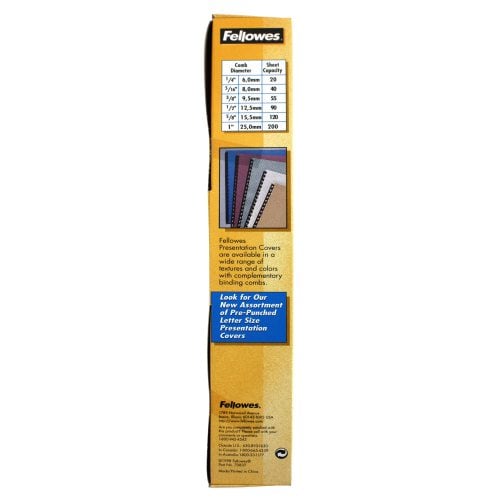 Fellowes Premium 1/4" Navy Blue Plastic Binding Combs 25pk