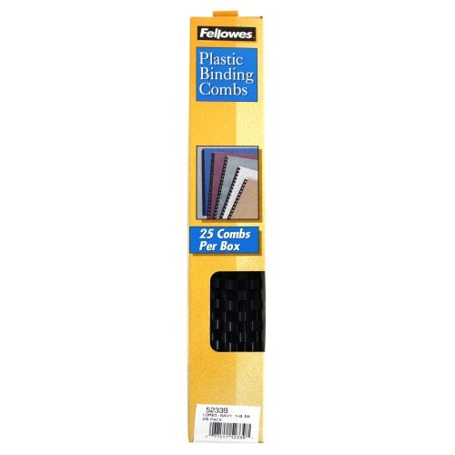 Fellowes Premium 1/4" Navy Blue Plastic Binding Combs 25pk