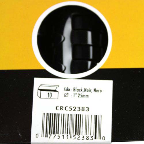 Fellowes Premium 1" Black Plastic Combs 10pk - 52383 - Clearance Sale