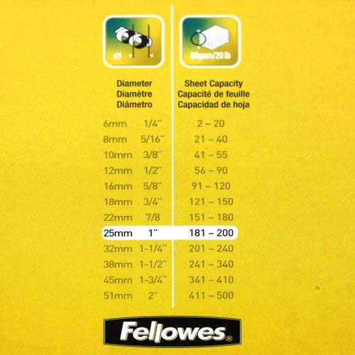 Fellowes Premium 1" Black Plastic Combs 10pk - 52383 - Clearance Sale