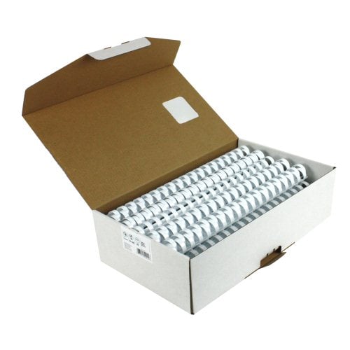 Fellowes Premium 1" White Plastic Combs 50pk - 52419