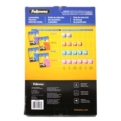 Fellowes Premium 10mil Legal Size Laminating Pouches 50pk - 52047
