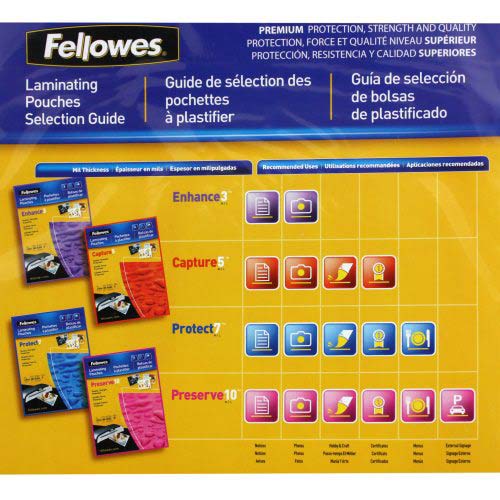 Fellowes Premium 10mil Legal Size Laminating Pouches 50pk - 52047