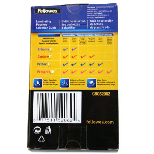 Fellowes Premium 10mil Punched Luggage Tag Pouches - 100pk