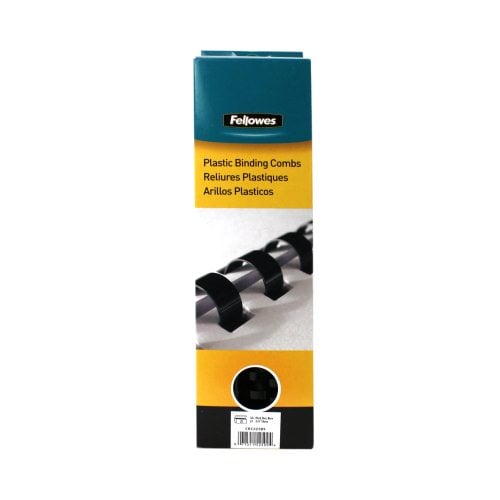 Fellowes Premium 3/4" Black Plastic Binding Combs 25pk - 52509