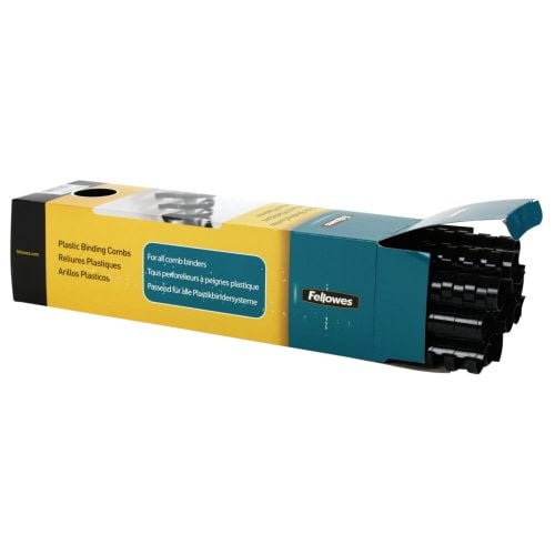 Fellowes Premium 3/4" Black Plastic Binding Combs 25pk - 52509
