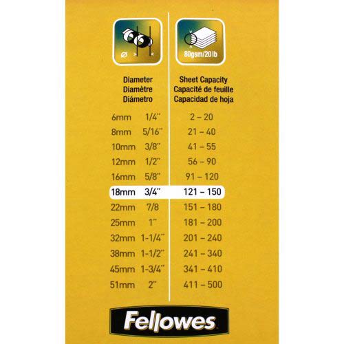 Fellowes Premium 3/4" Navy Blue Plastic Binding Combs 25pk - 52511