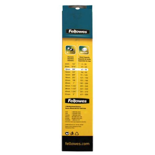 Fellowes Premium 3/8" Navy Blue Plastic Binding Combs 25pk