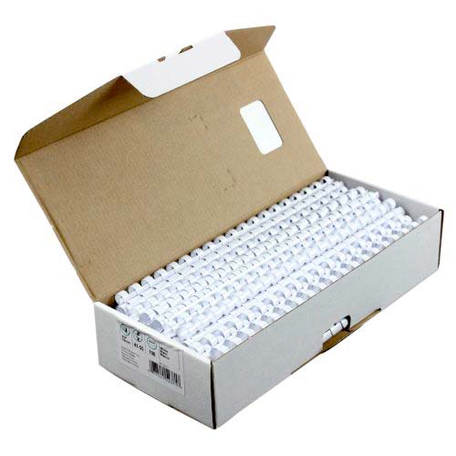 Fellowes Premium 3/8" White Plastic Binding Combs 100pk - 52371