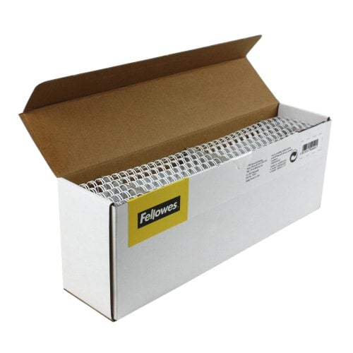 Fellowes Premium 3/8" White Wire Binding Elements 25pk - 52542