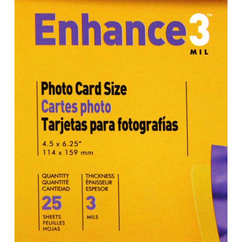 Fellowes Premium 3mil 4" x 6" Photo Laminating Pouches 25pk - 5208301