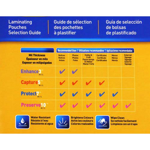 Fellowes Premium 3mil 4" x 6" Photo Laminating Pouches 25pk - 5208301