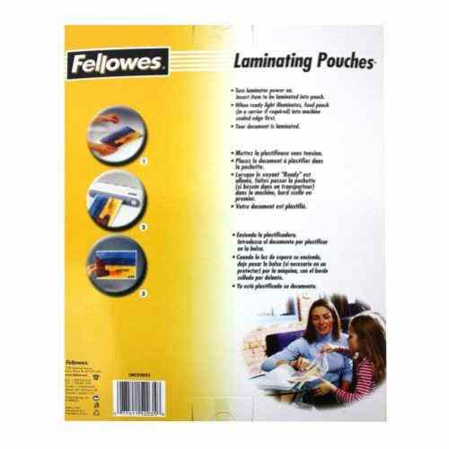 Fellowes Premium 3mil Adhesive Back Laminating Pouches - 100pk