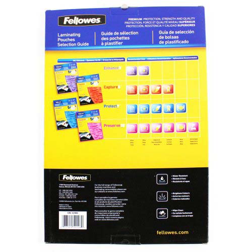Fellowes Premium 3mil Legal Size Laminating Pouches 50pk - 52226