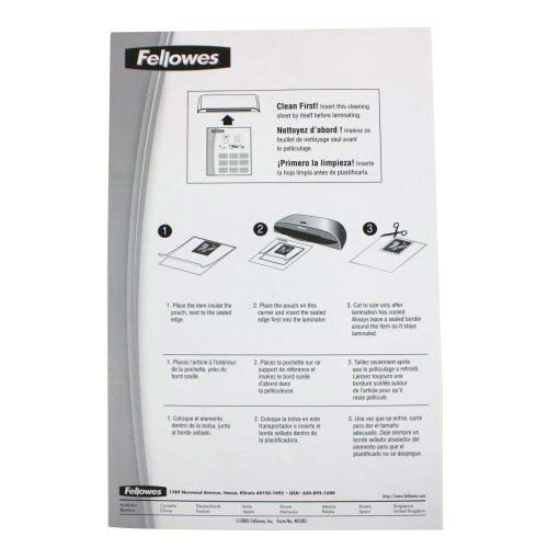 Fellowes Premium 3mil Legal Size Laminating Pouches 50pk - 52226