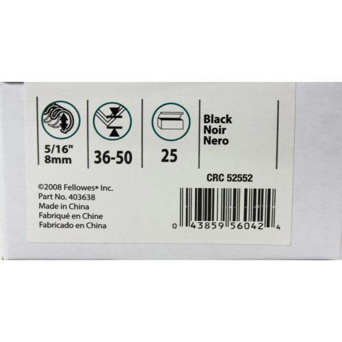 Fellowes Premium 5/16" Black Wire Binding Elements 25pk - 5255201