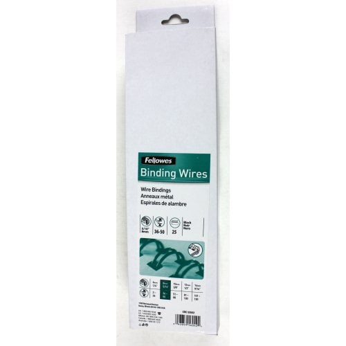 Fellowes Premium 5/16" Black Wire Binding Elements 25pk - 5255201