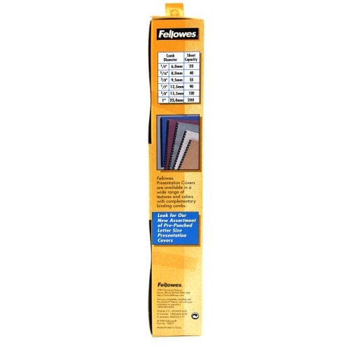 Fellowes Premium 5/16" Navy Blue Plastic Binding Combs 25pk