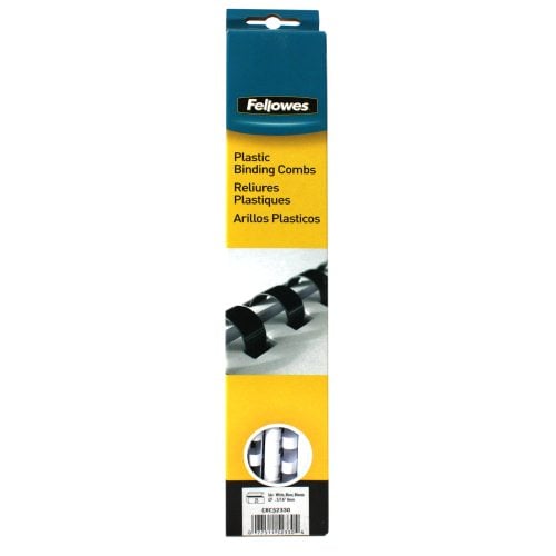 Fellowes Premium 5/16" White Plastic Binding Combs 100pk - 52508