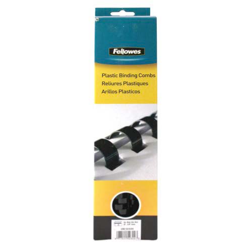 Fellowes Premium 5/8" Black Plastic Binding Combs 25pk - 52324