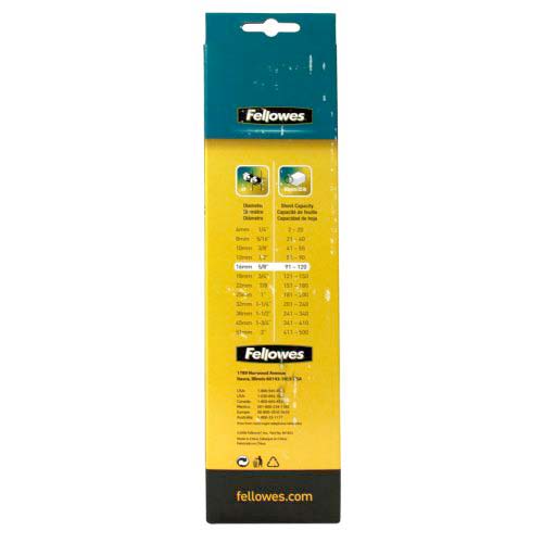 Fellowes Premium 5/8" Black Plastic Binding Combs 25pk - 52324