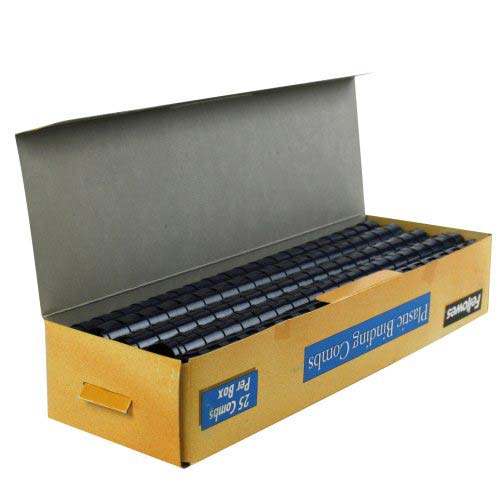 Fellowes Premium 5/8" Navy Blue Plastic Binding Combs 25pk