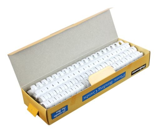 Fellowes Premium 5/8" White Plastic Binding Combs - 25pk