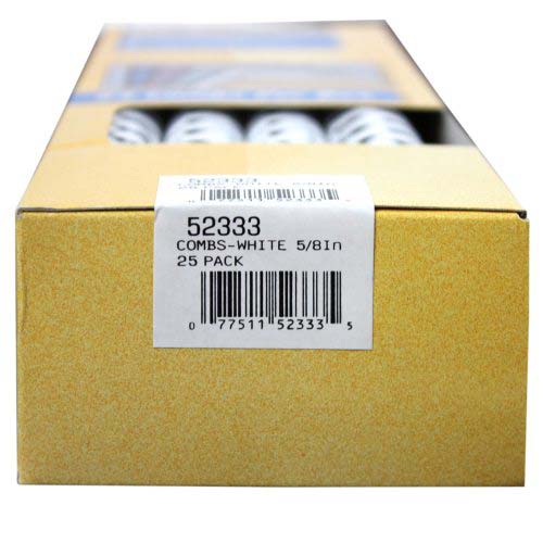 Fellowes Premium 5/8" White Plastic Binding Combs - 25pk