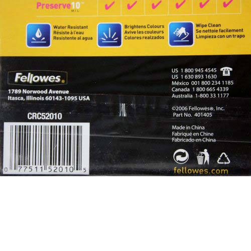 Fellowes Premium 5mil 4" x 6" Photo Laminating Pouches 25pk - 52010