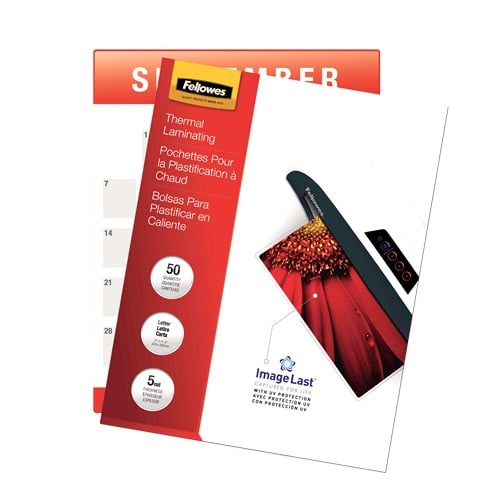 Fellowes ImageLast 5mil Letter Size Laminating Pouches 100pk - 52040 - Clearance Sale