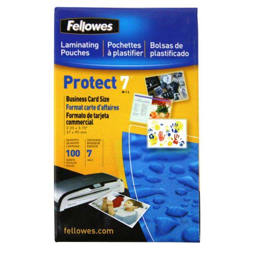 Fellowes Premium 7mil Business Card Laminating Pouches 100pk - 52059