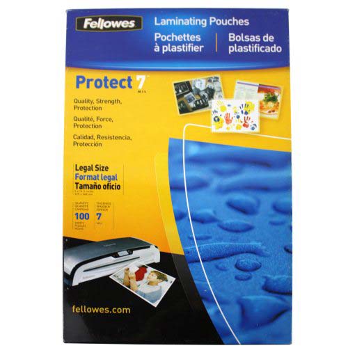 Fellowes Premium 7mil Legal Size Laminating Pouches 100pk - 52046