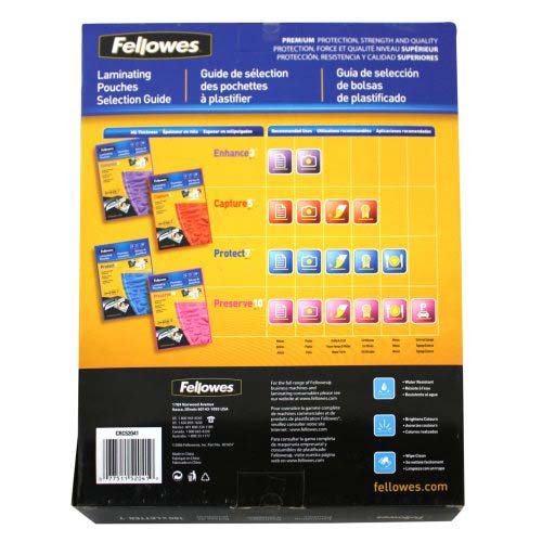 Fellowes Premium 7mil Letter Size Laminating Pouches 100pk - 52041