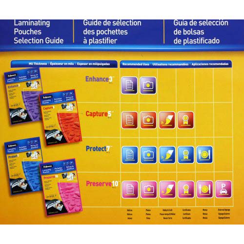 Fellowes Premium 7mil Letter Size Laminating Pouches 100pk - 52041
